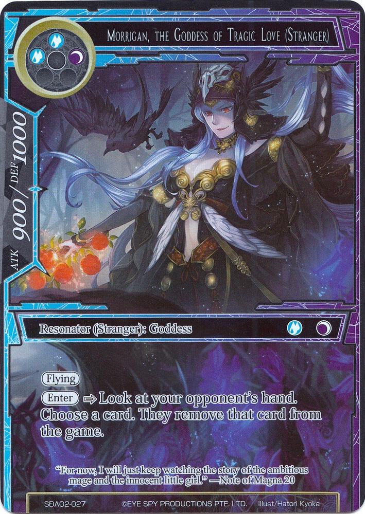 Morrigan, the Goddess of Tragic Love (Stranger) (Full Art), Alice Origin II Starter Deck SDAO2-027