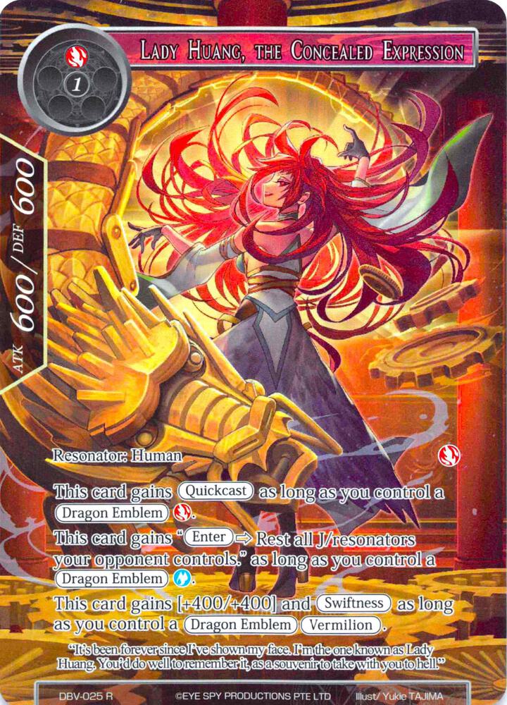 Lady Huang, The Concealed Expression (Full Art), The Decisive Battle of Valhalla DBV-025