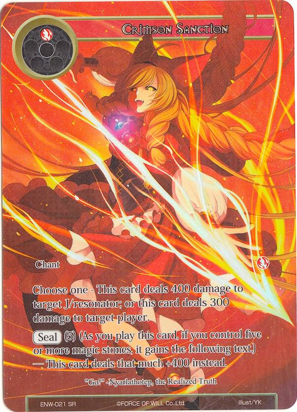 Crimson Sanction (Full Art), Echoes of the New World ENW-021