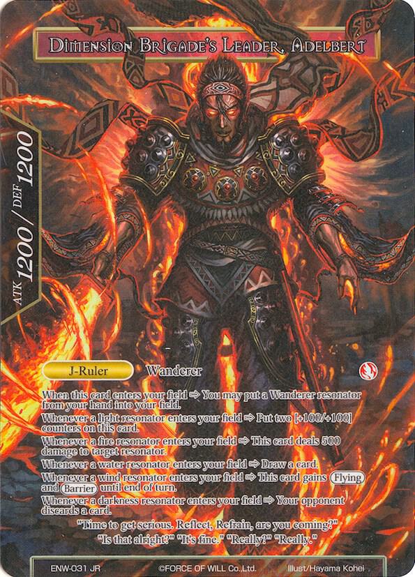 Swordsman of Fire // Dimension Brigade's Leader, Adelbert (Full Art), Echoes of the New World ENW-031