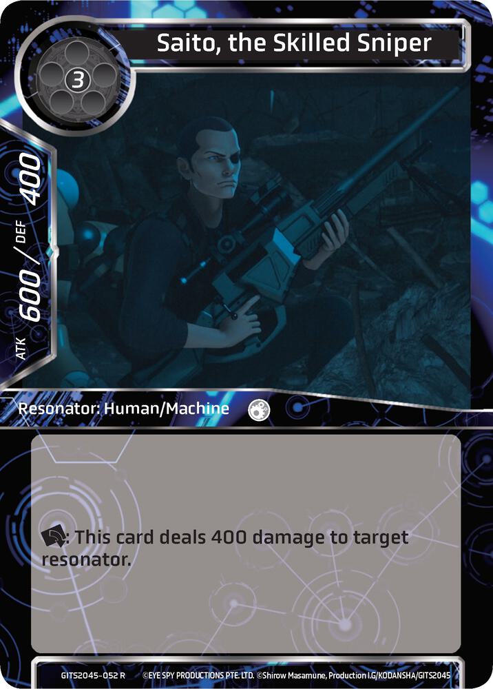 Saito, the Skilled Sniper, Ghost in the Shell SAC_2045 GITS2045-052