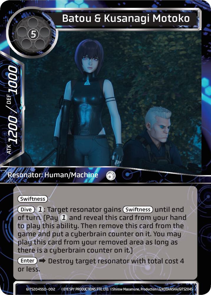 Batou & Kusanagi Motoko, Ghost in the Shell SAC_2045 Starter Deck GITS2045SD-002