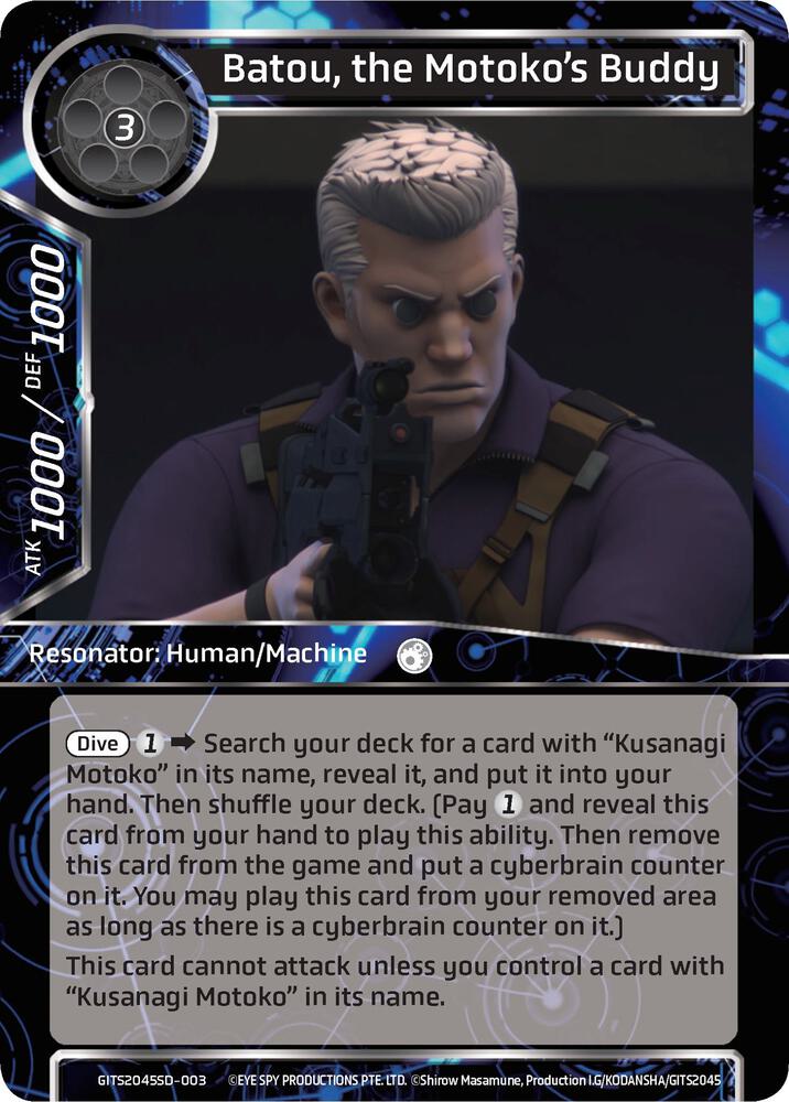 Batou, the Motoko's Buddy, Ghost in the Shell SAC_2045 Starter Deck GITS2045SD-003