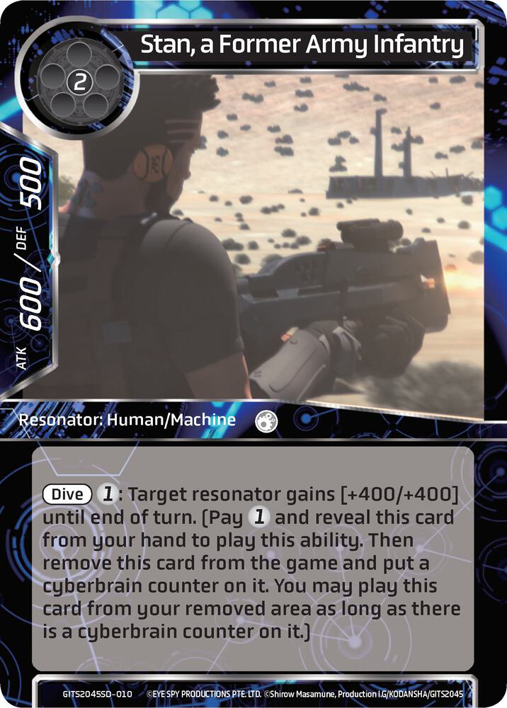 Stan, a Former Army Infantry, Ghost in the Shell SAC_2045 Starter Deck GITS2045SD-010