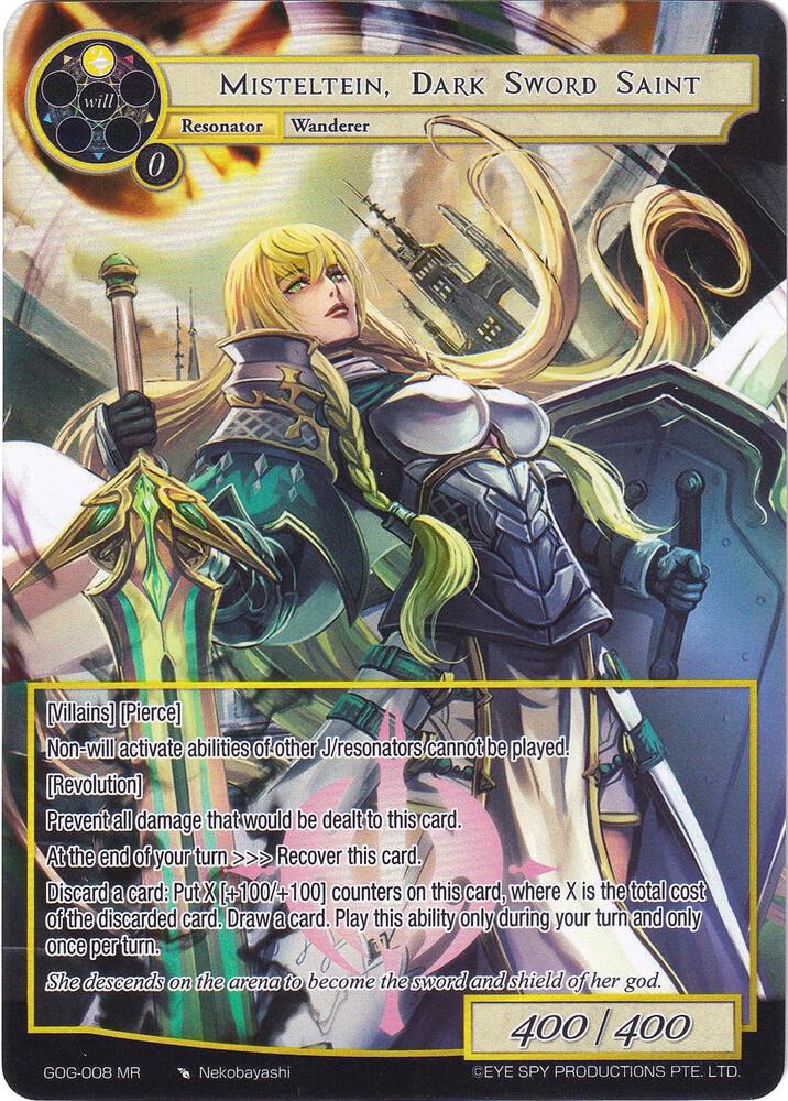 Misteltein, Dark Sword Saint (Full Art), Game of Gods GOG-008