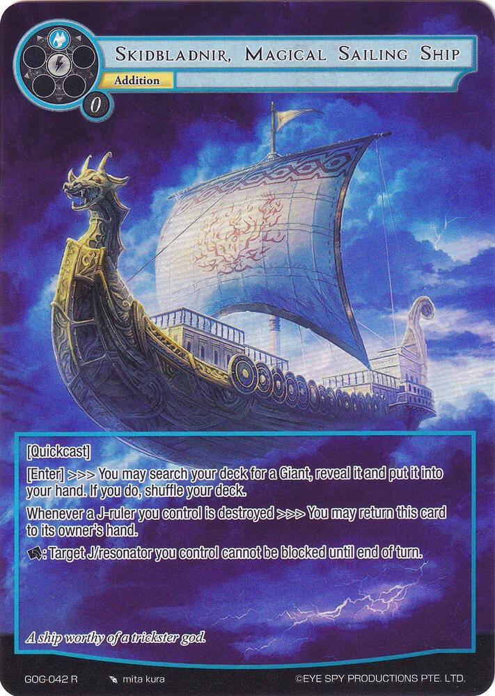 Skidbladnir, Magical Sailing Ship (Full Art), Game of Gods GOG-042