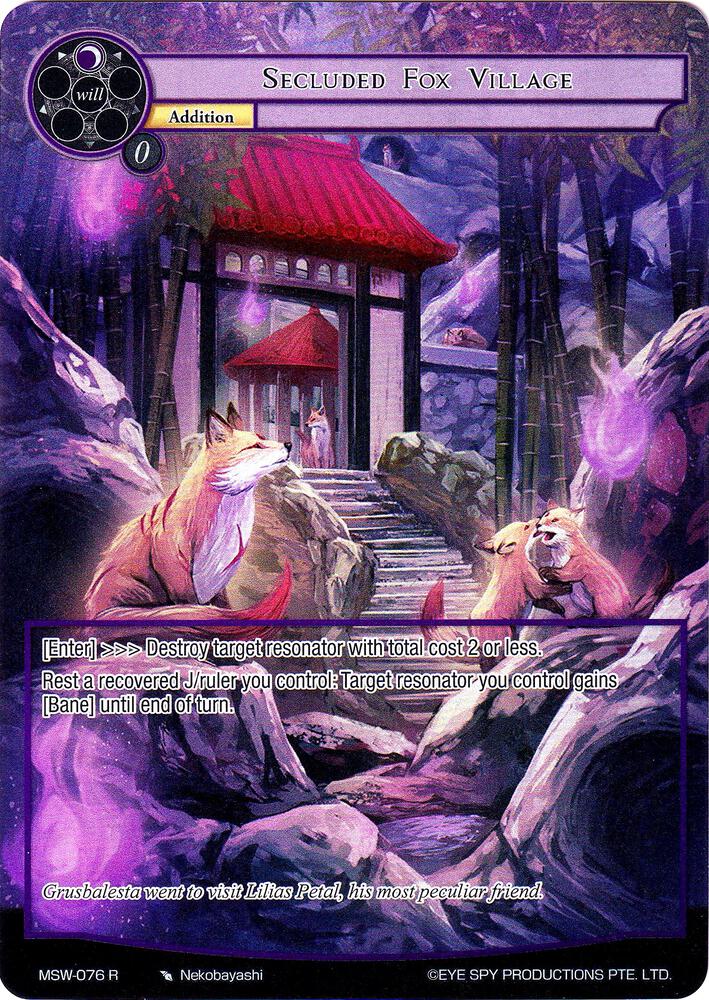 Secluded Fox Village (Full Art), The Magic Stone War - Zero MSW-076