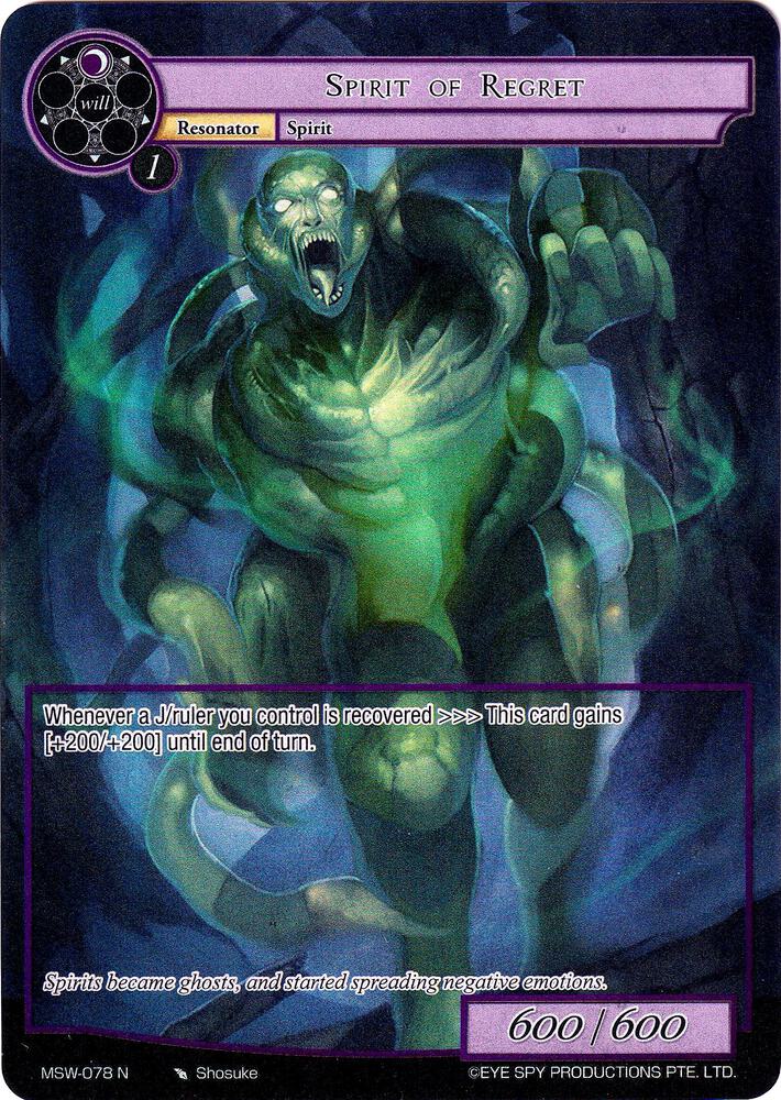 Spirit of Regret (Full Art), The Magic Stone War - Zero MSW-078