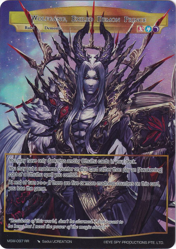 Wolfgang, Exiled Demon Prince (Full Art), The Magic Stone War - Zero MSW-097 RR