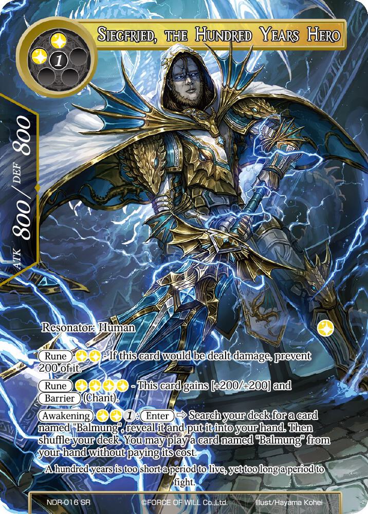 Siegfried, the Hundred Years Hero (Full Art), New Dawn Rises NDR-016
