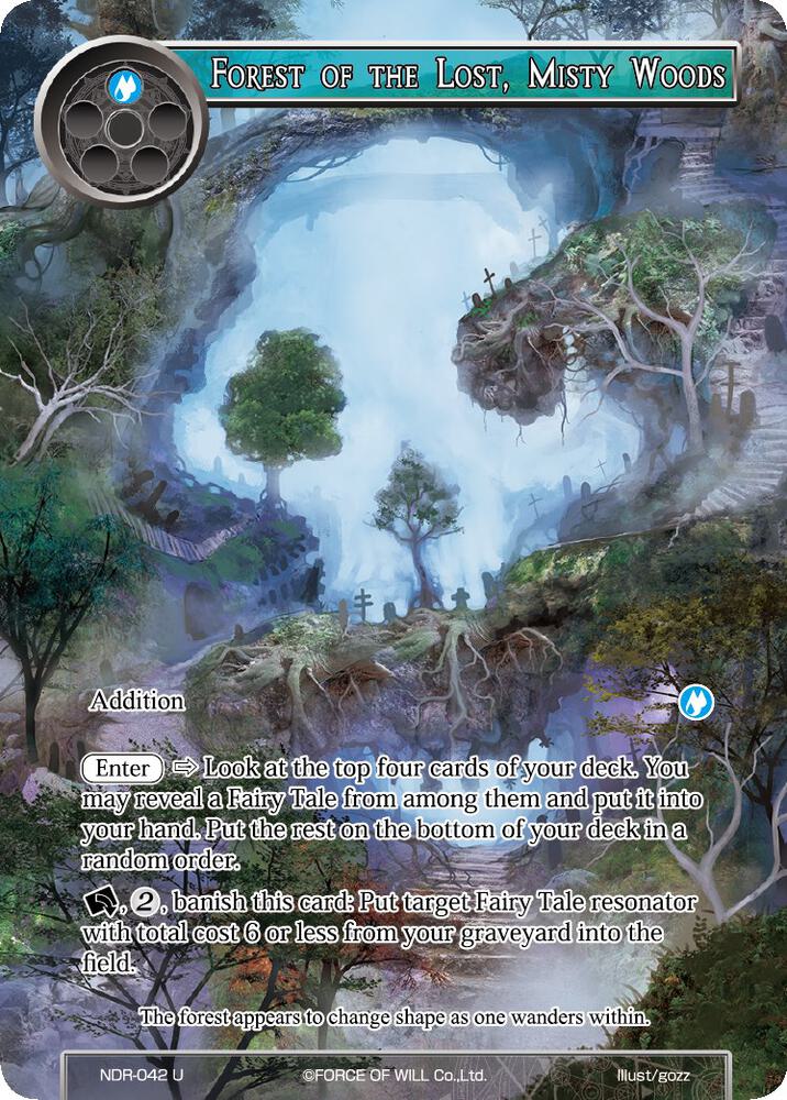 Forest of the Lost, Misty Woods (Full Art), New Dawn Rises NDR-042