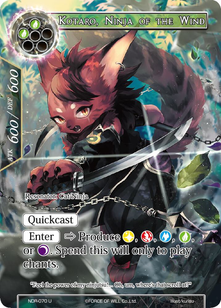Kotaro, Ninja of the Wind (Full Art), New Dawn Rises NDR-070