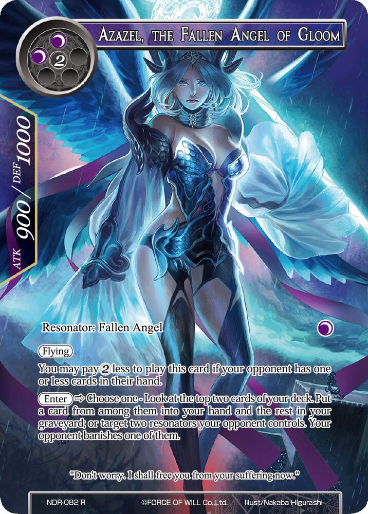 Azazel, the Fallen Angel of Gloom (Full Art), New Dawn Rises NDR-082