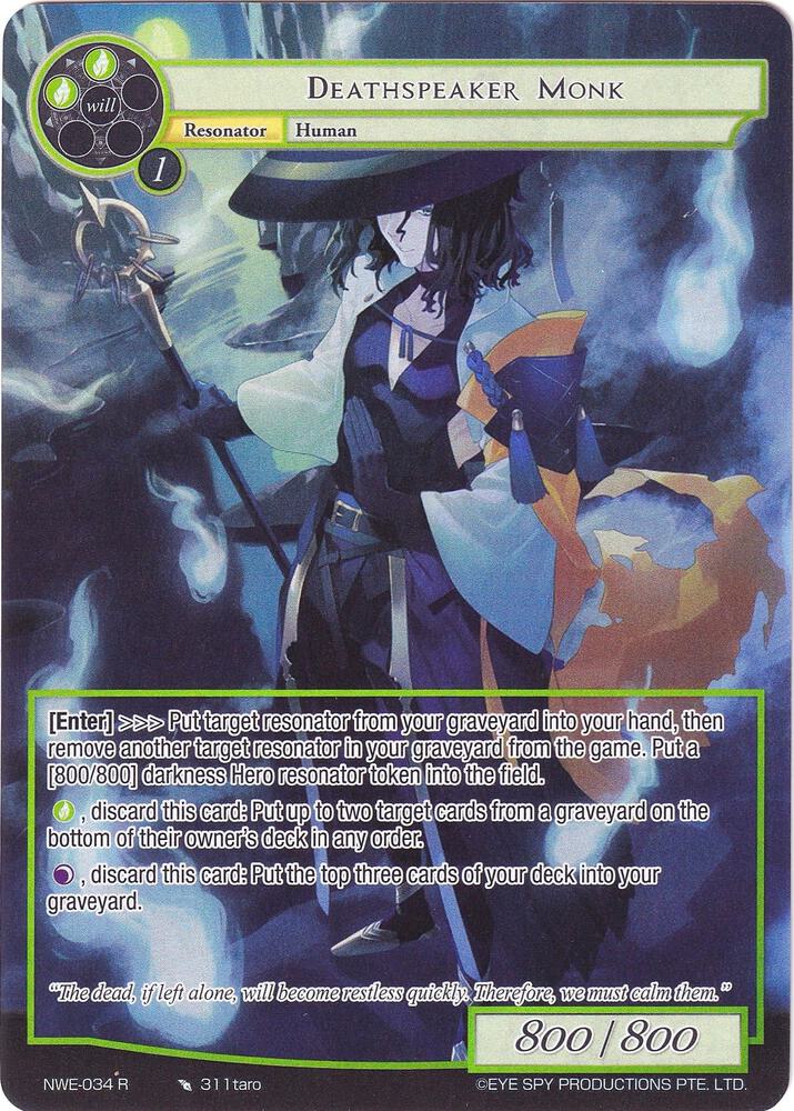 Deathspeaker Monk (Full Art), A New World Emerges NWE-034 R