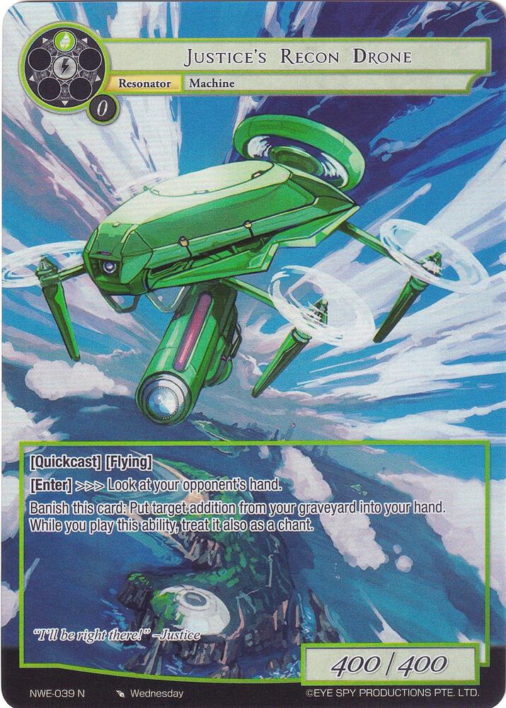 Justice's Recon Drone (Full Art), A New World Emerges NWE-039 N