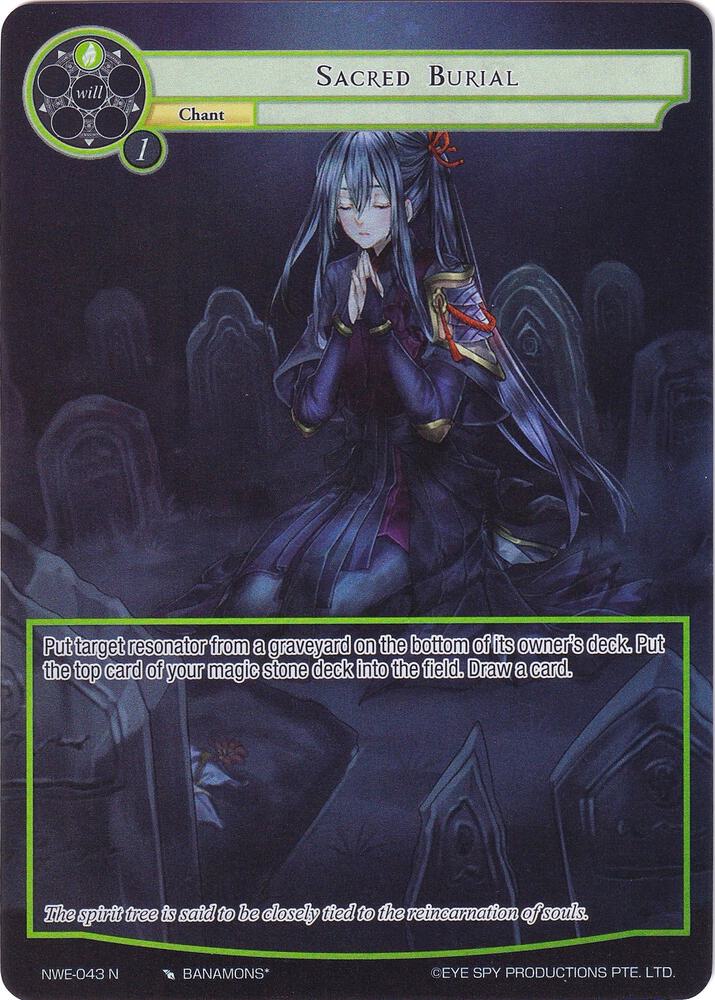 Sacred Burial (Full Art), A New World Emerges NWE-043 N