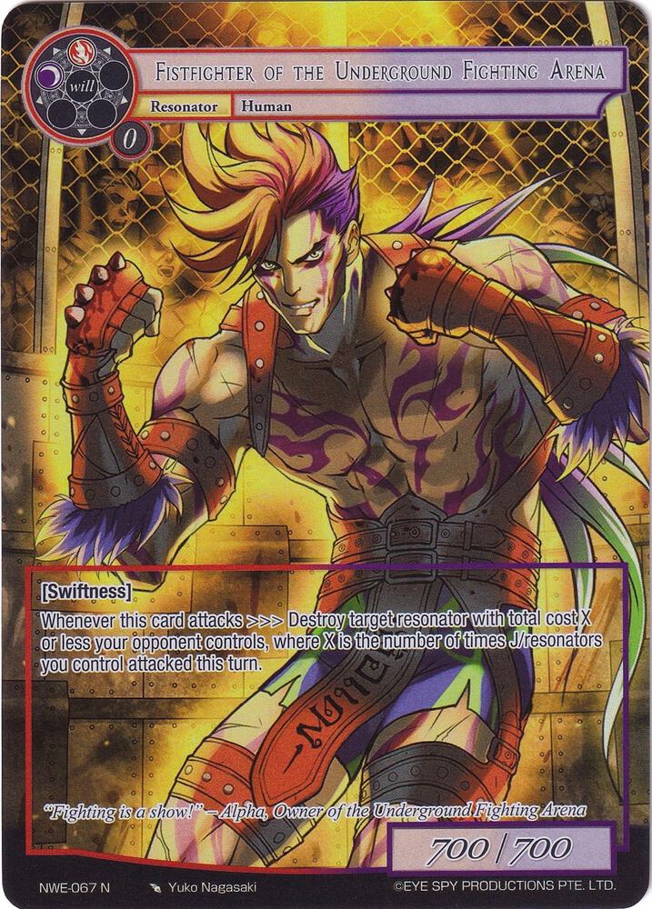Fistfighter of the Underground Fighting Arena (Full Art), A New World Emerges NWE-067 N