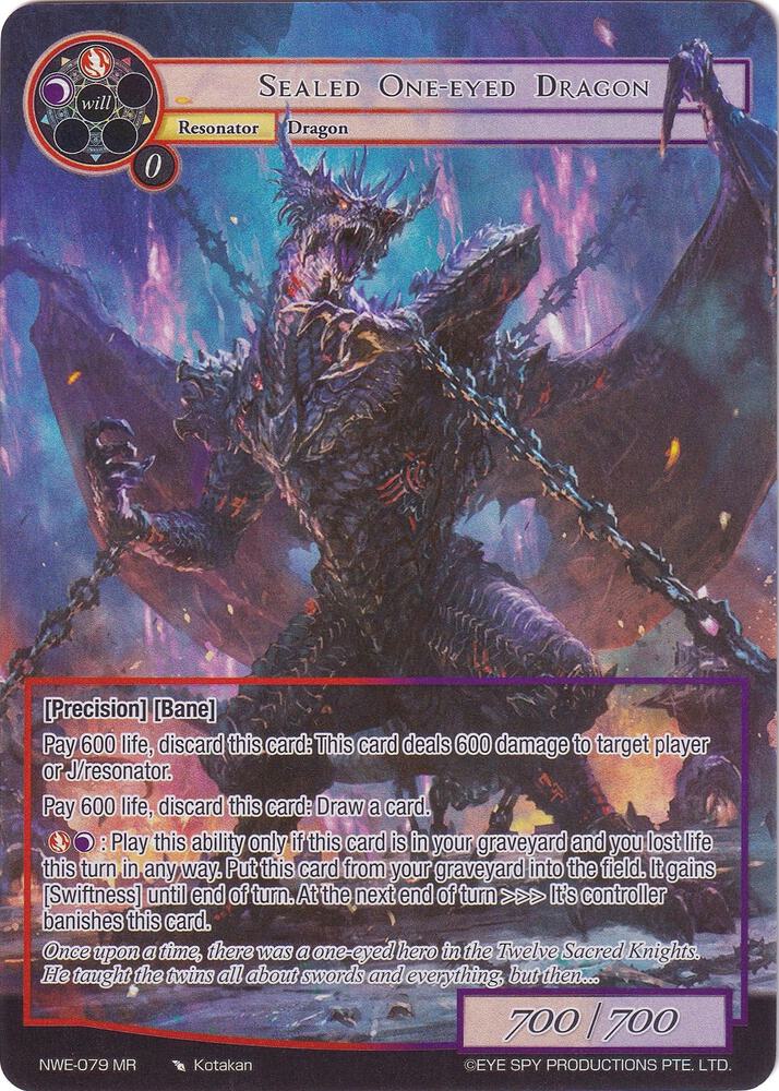 Sealed One-Eyed Dragon (Full Art), A New World Emerges NWE-079 MR