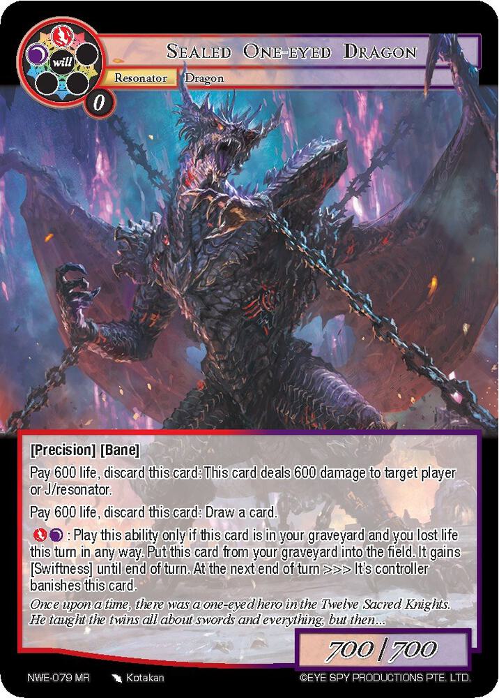 Sealed One-Eyed Dragon, A New World Emerges NWE-079 MR