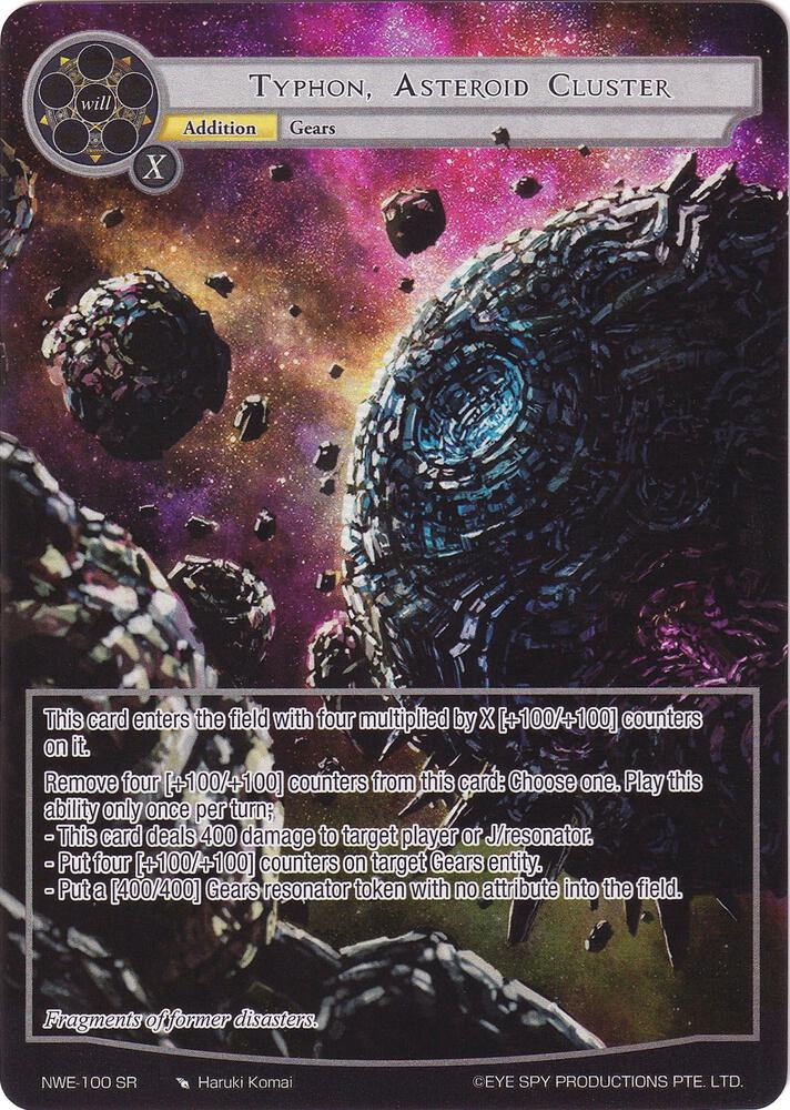 Typhon, Asteroid Cluster (Full Art), A New World Emerges NWE-100 SR
