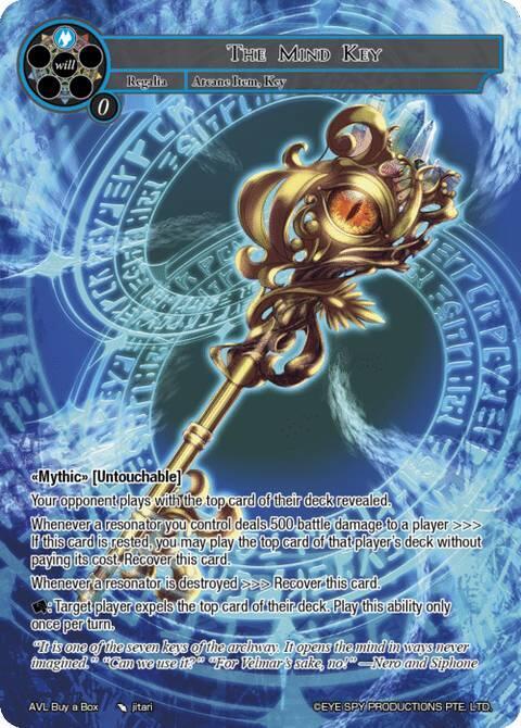 The Mind Key, Promo Cards AVL Buy a Box