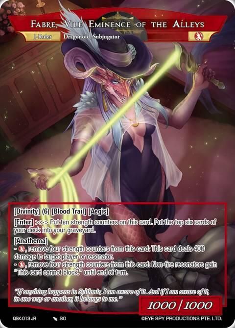 Elitist Dragonoid Matriarch, Fabre // Fabre, Vile Eminence of the Alleys, The Quest of the Seven Keys QSK-013 JR
