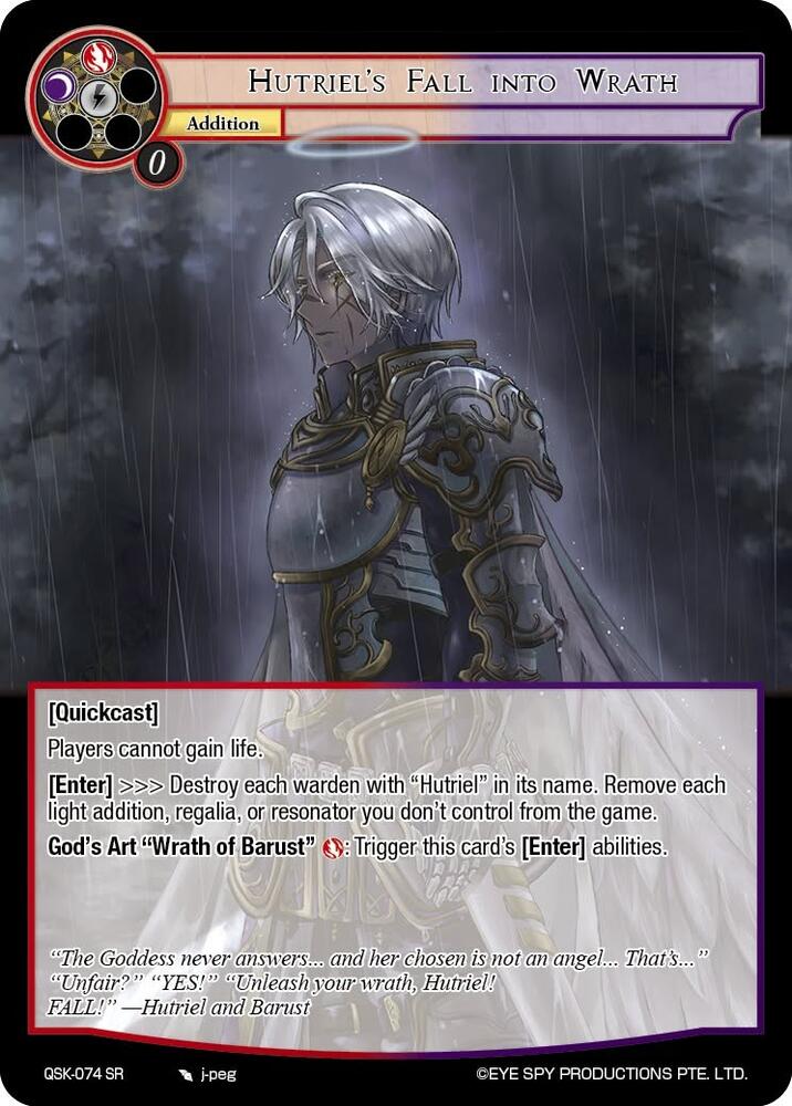 Hutriel's Fall into Wrath, The Quest of the Seven Keys QSK-074 SR