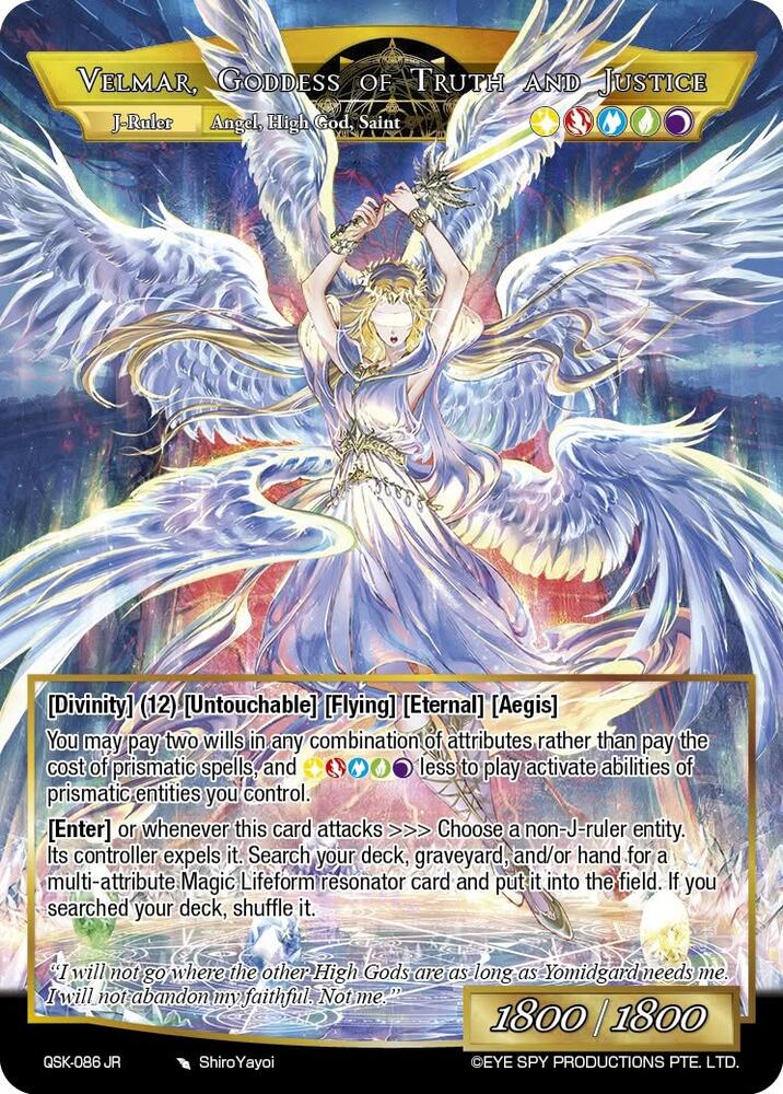 Prismatic Goddess of Yomidgard, Velmar // Velmar, Goddess of Truth and Justice, The Quest of the Seven Keys QSK-086 JR