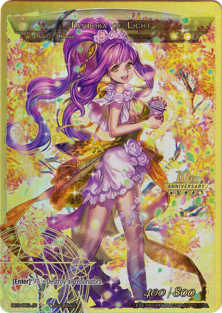 Pandora, Girl of the Box // Pandora of Light, 10th Anniversary: Ruler Collection Set RCS-002 JR