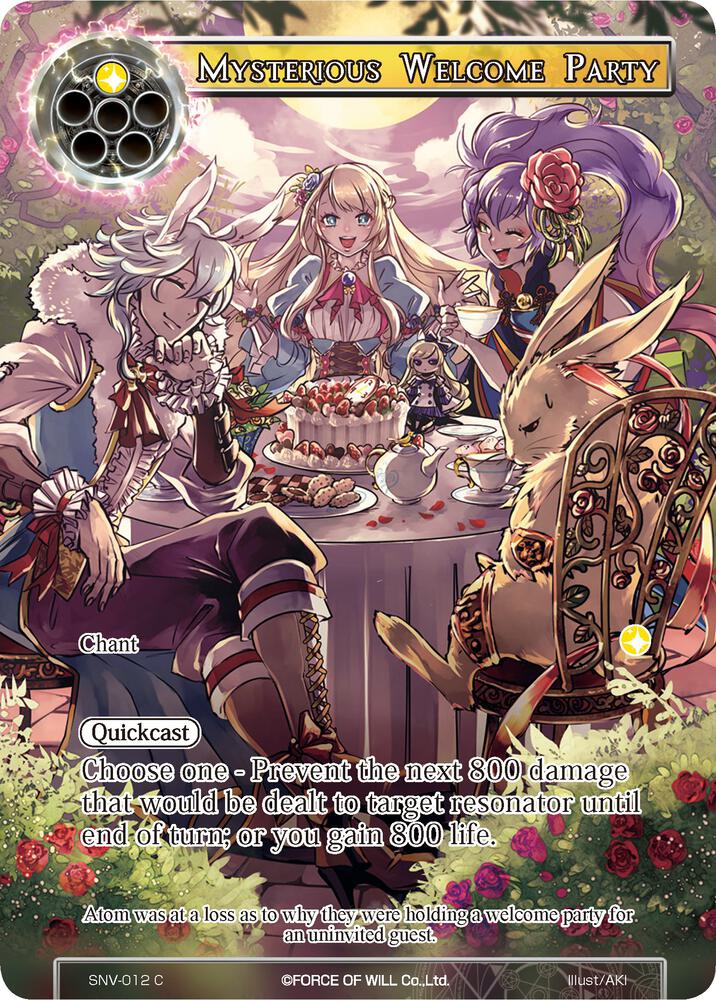 Mysterious Welcome Party (Full Art), The Strangers of New Valhalla SNV-012