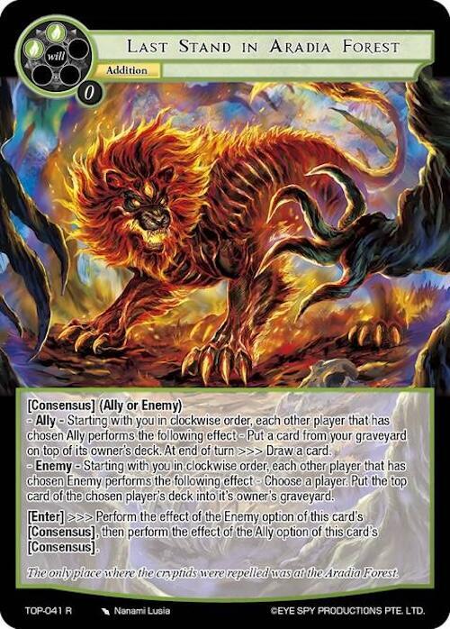 Last Stand in Aradia Forest, Ten Oaths of Protopaterpolis' War TOP-041 R