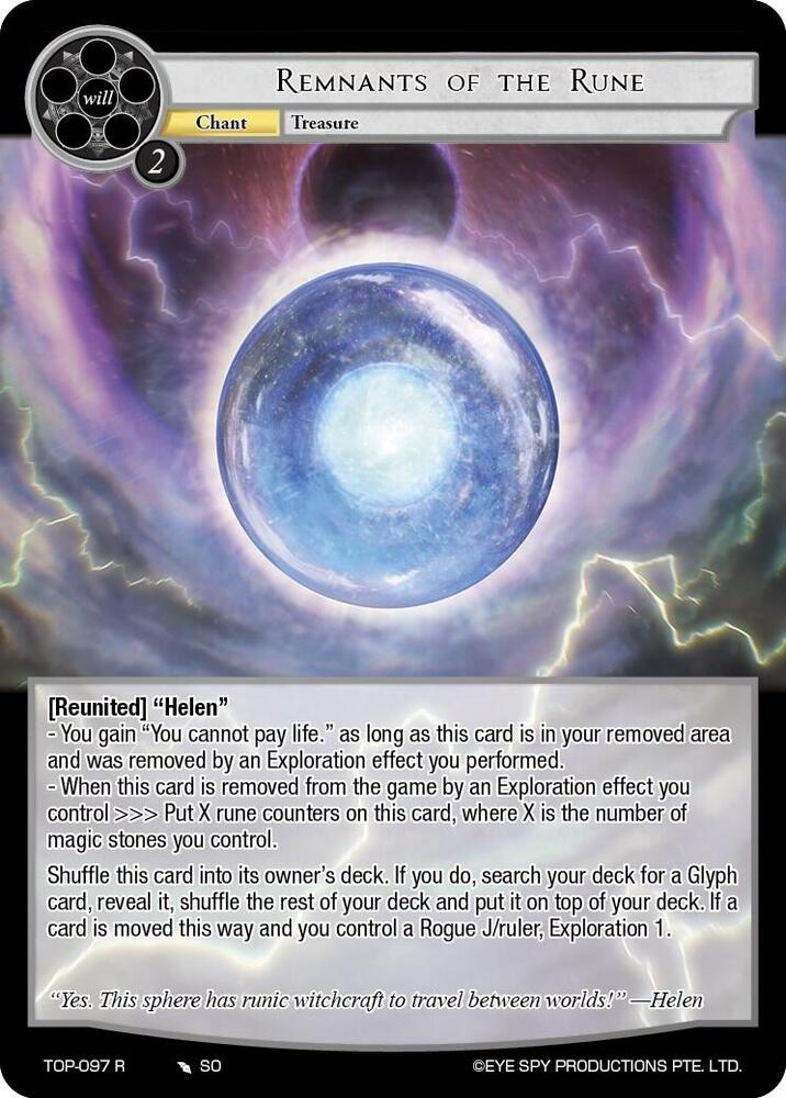 Remnants of the Rune, Ten Oaths of Protopaterpolis' War TOP-097 R