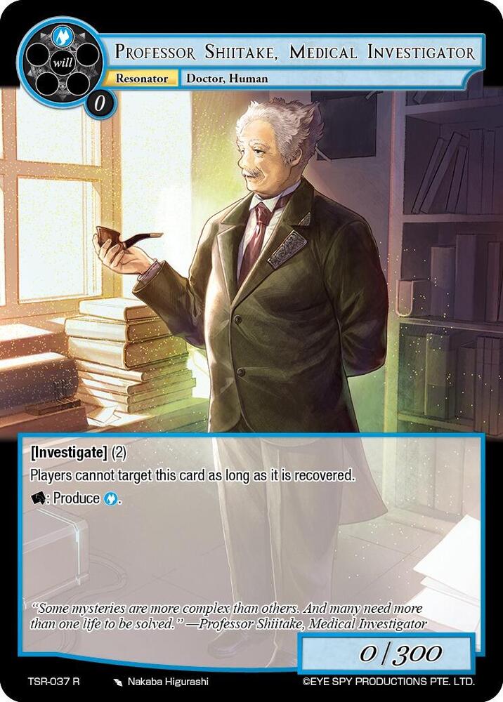 Professor Shiitake, Medical Investigator, The Battle at the Sacred Ruins TSR-037 R