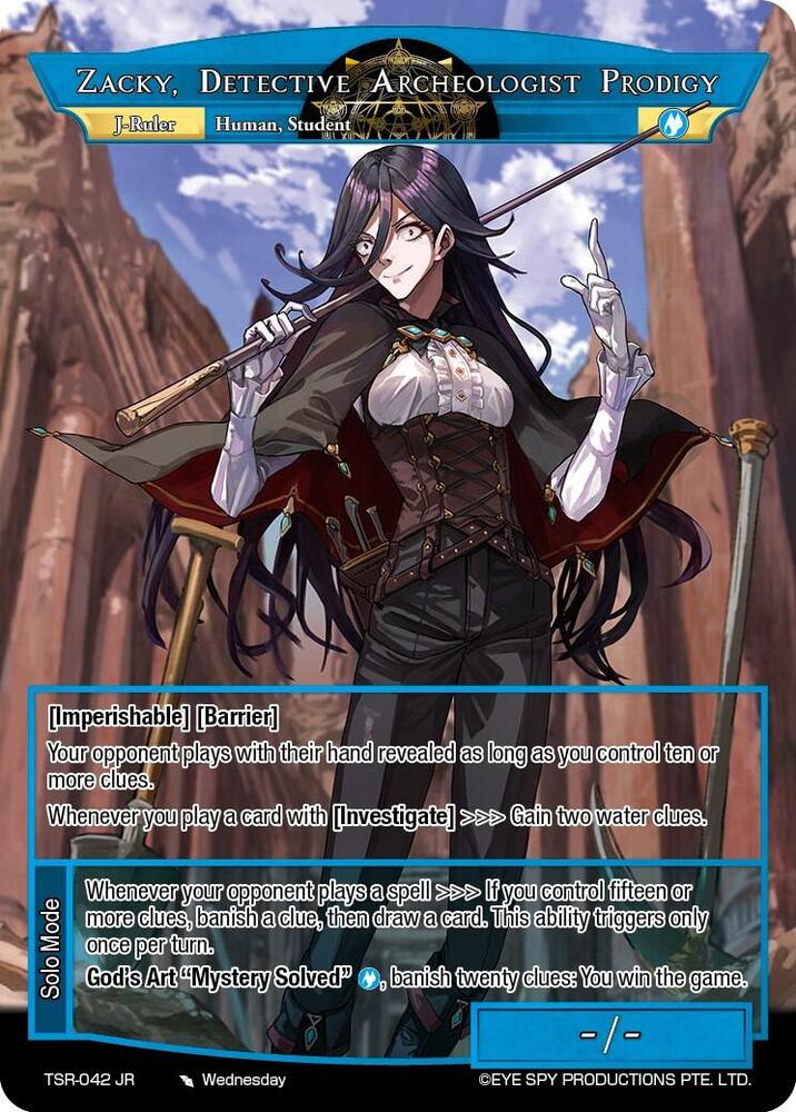 Student Detective League's Star, Zacky // Zacky, Detective Archeologist Prodigy, The Battle at the Sacred Ruins TSR-042 JR