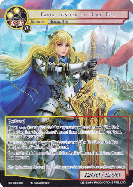 Faria, Igniter of Holy Fire (Full Art), The Seventh TST-083