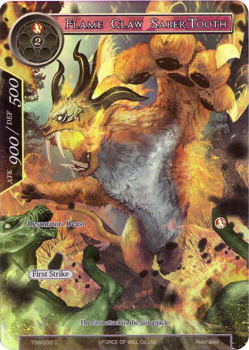 Flame Claw Saber-Tooth (Full Art), The Time Spinning Witch TSW-038