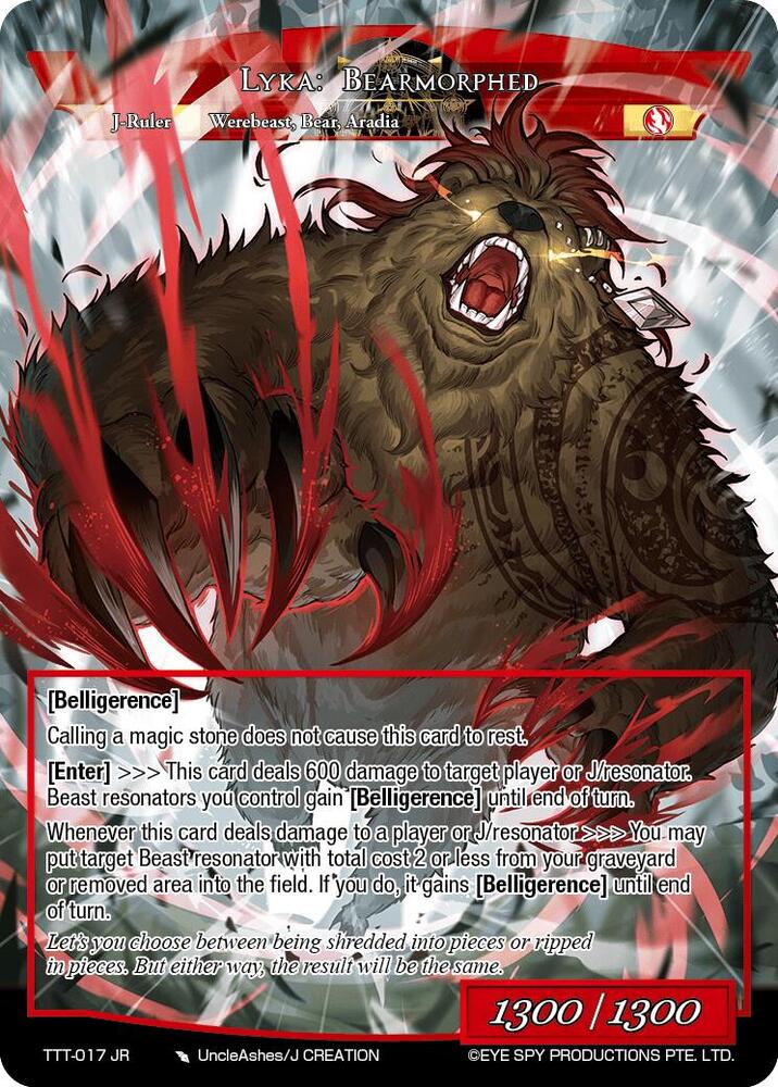 Lyka: Bearmorphed, Thoth of the Trinity TTT-017 JR