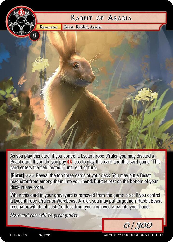 Rabbit of Aradia, Thoth of the Trinity TTT-022 N