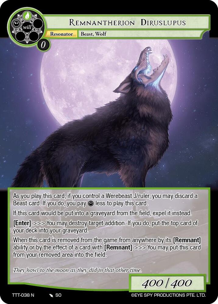 Remnantherion Diruslupus, Thoth of the Trinity TTT-038 N