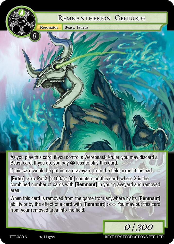 Remnantherion Geniurus, Thoth of the Trinity TTT-039 N