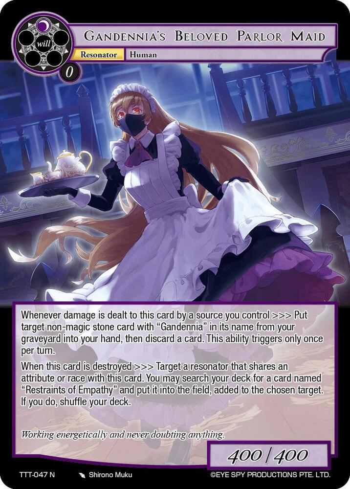 Gandennia's Beloved Parlor Maid, Thoth of the Trinity TTT-047 N