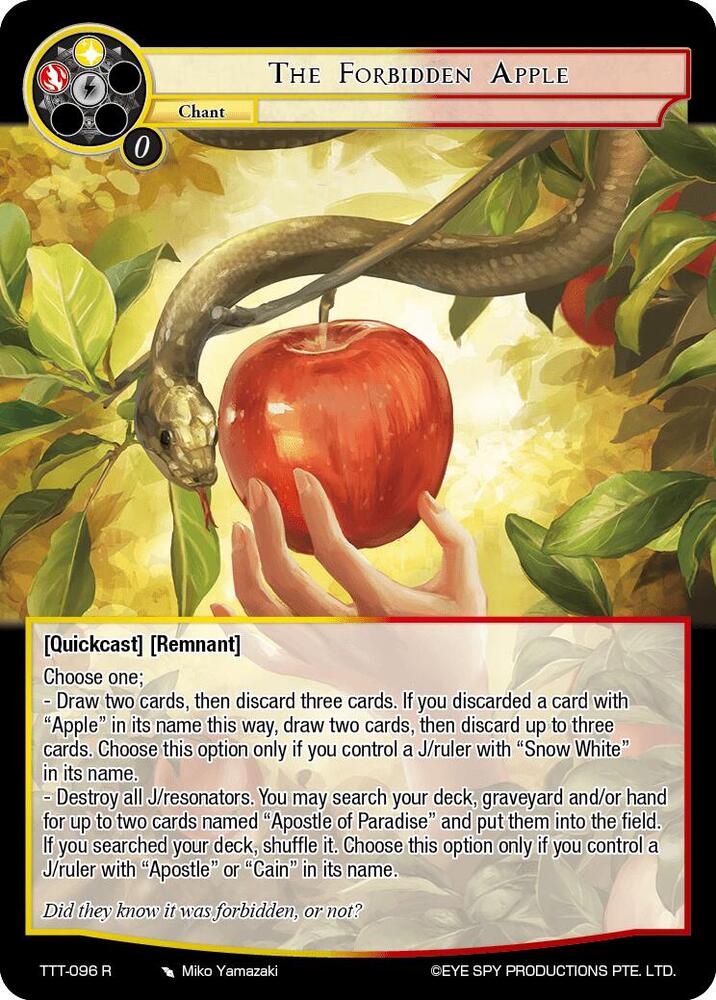 The Forbidden Apple, Thoth of the Trinity TTT-096 R