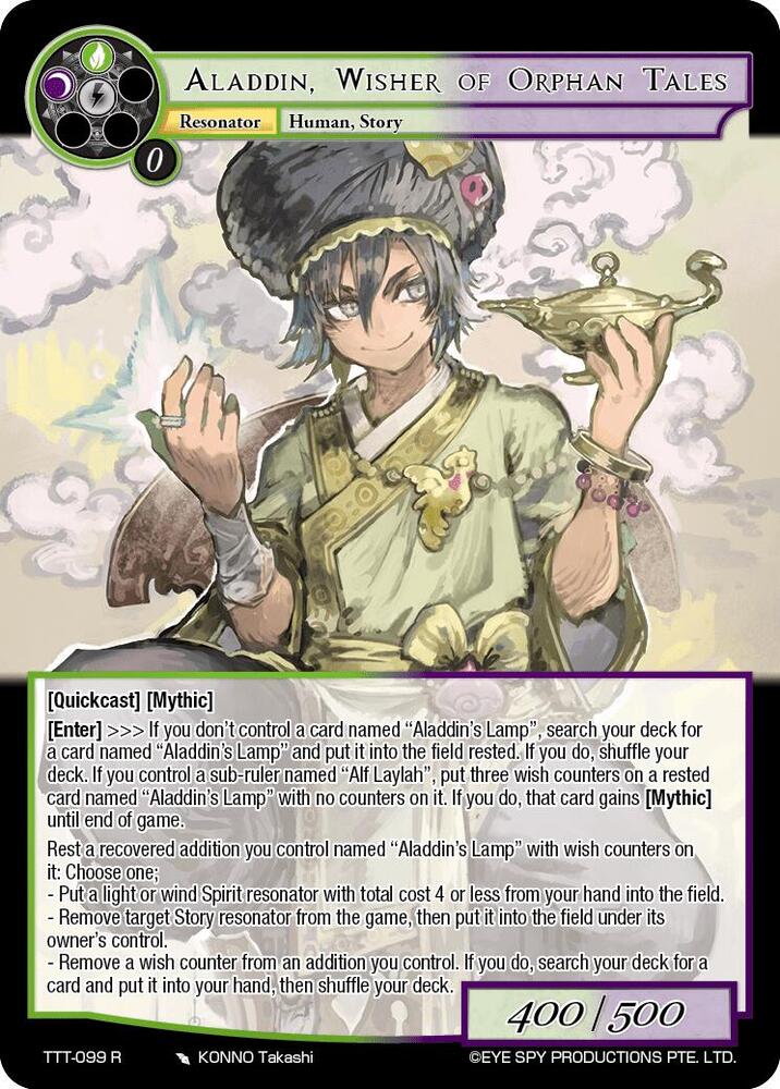 Aladdin, Wisher of Orphan Tales, Thoth of the Trinity TTT-099 R