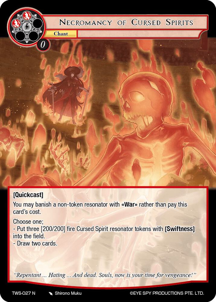 Necromancy of Cursed Spirits, The War of the Suns TWS-027 N