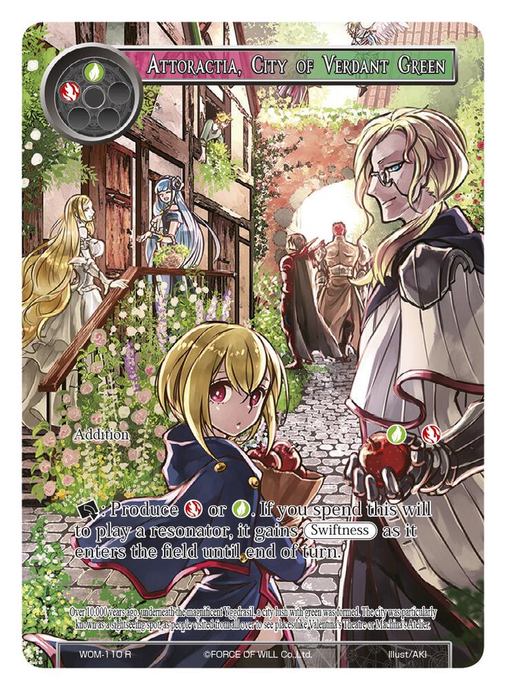 Attoractia, City of Verdant Green (Full Art), Winds of the Ominous Moon WOM-110