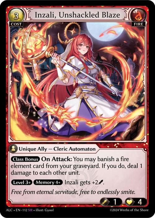 Inzali, Unshackled Blaze, Alchemical Revolution 112
