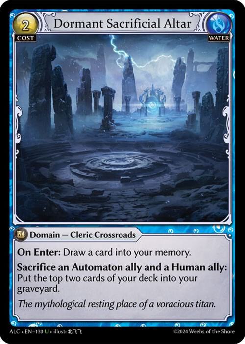 Dormant Sacrificial Altar, Alchemical Revolution 130