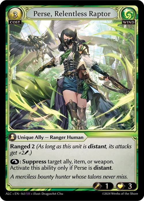 Perse, Relentless Raptor, Alchemical Revolution 163