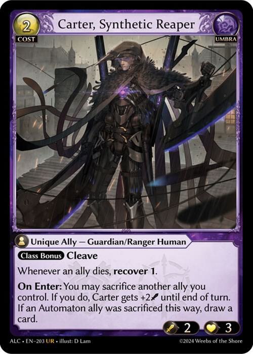Carter, Synthetic Reaper, Alchemical Revolution 203