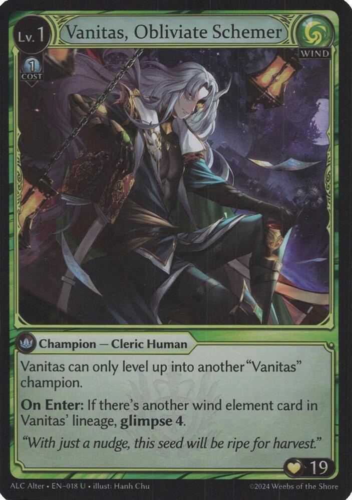 Vanitas, Obliviate Schemer, Alchemical Revolution Alter Edition 018